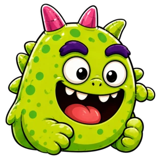 Joyful Grin, a transparent monster face texture