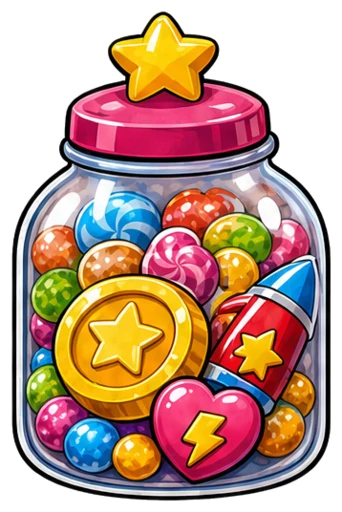 Candy jar, a sliced and background-cleaned transparent texture