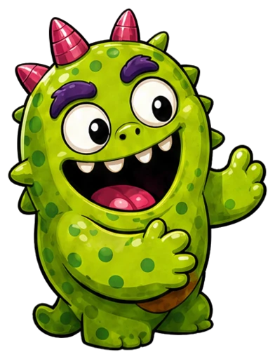 Monster character, a sliced and background-cleaned transparent texture